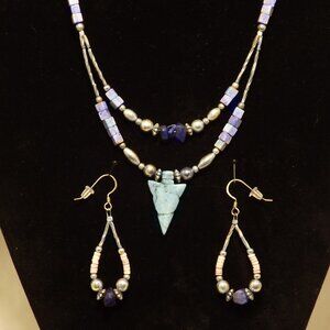 Native American Necklace 19" with Arrow Head Pendent